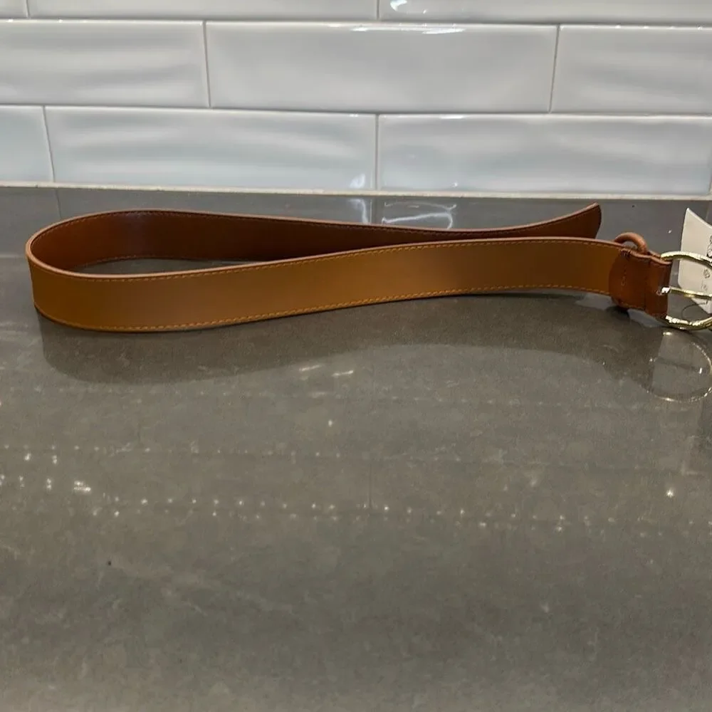 Faux Leather Tan Belt-NWT